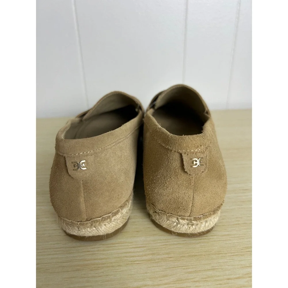 Sam Edelman Shoes Women's 9 Kai Espadrille Flat Loafer Suade taupe tan‎ - Picture 4 of 9